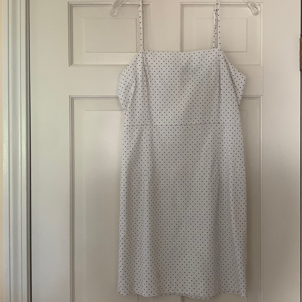 Forever 21 black and white polkadot mini dress